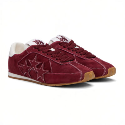 AMIRI Burgundy Pacific Flat Sneakers