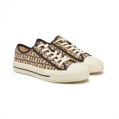 GUESS Women's Carey Jacquard Logo Low-Top Lace-Up Sneakers