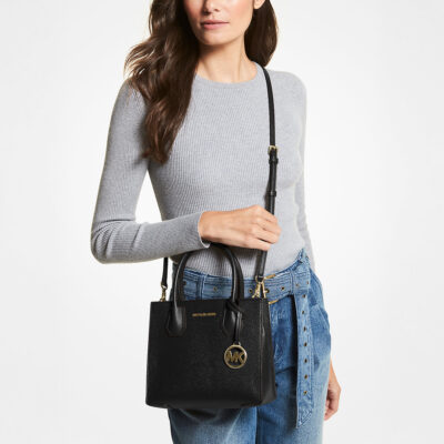 MICHAEL KORS Mercer Medium Pebbled Leather Crossbody Bag