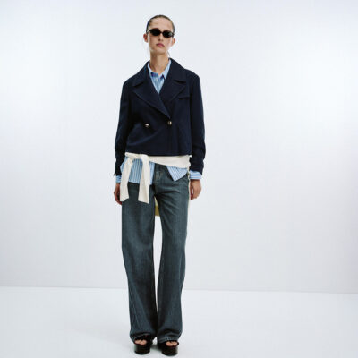 Zara DOUBLE-BREASTED SHORT JACKET