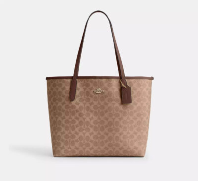 Coach City Tote Bag In Signature Canvas