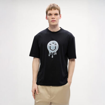 Hugo All-gender cotton-jersey T-shirt with graphic print