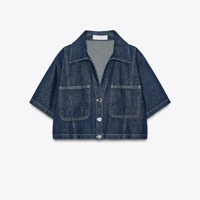 Zara Z1975 SHORT DENIM SHIRT