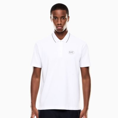 Emporio armani Tennis Club Polo in stretch cotton
