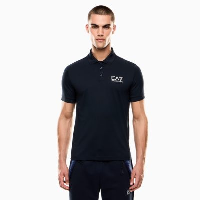 Emporio armani 7 Lines Polo Shirt in Cotton Blend Jersey