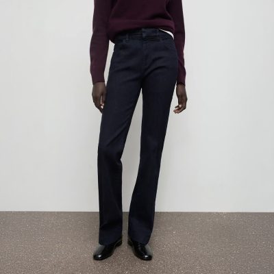Mango FLARED RINSE WASH JEANS WITH MID-WAIST