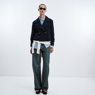 Zara DOUBLE-BREASTED SHORT JACKET