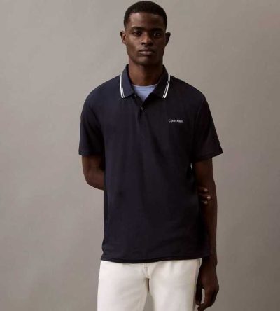 Calvin klein Liquid touch tipped collar polo shirt