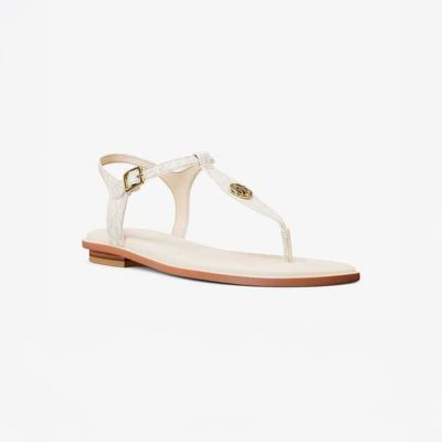 Michael Kors Mallory Signature Logo T-Strap Sandal