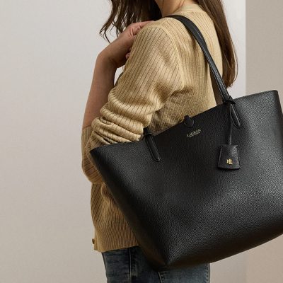 Ralph Lauren FAUX-LEATHER REVERSIBLE TOTE BAG