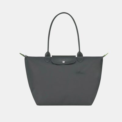 LONGCHAMP SHOULDER BAG L LE PLIAGE GRAPHITE