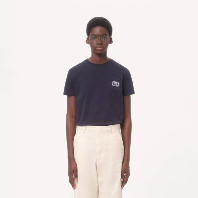Valentino Garavani Cotton T-Shirt With Vlogo Signature Patch
