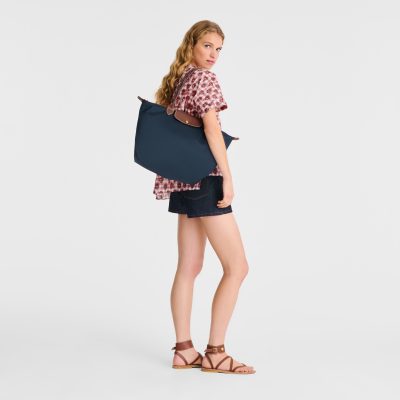 LONGCHAMP SHOULDER BAG L LE PLIAGE NAVY