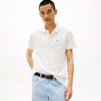 Tommy Jeans  FLAG SLIM FIT PIQUE POLO SHIRT