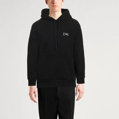 EMPORIO ARMANILogo Series cotton Hoodie