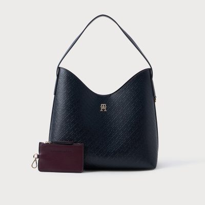 Tommy Hilfiger HILFIGER ICON EMBOSSED TH MONOGRAM SHOULDER BAG