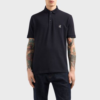 Armani exchange Regular fit cotton polo with logo