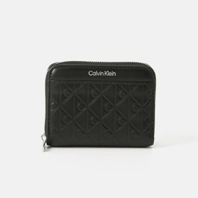 Calvin klein emblem zip around wallet