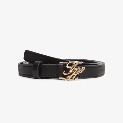 Tommy Hilfiger LOGO PLAQUE BUCKLE LEATHER BELT
