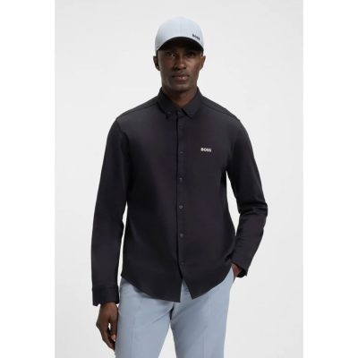 Boss Regular-fit shirt in dynamic cotton jersey
