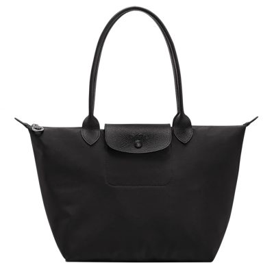 LONGCHAMP SHOULDER BAG M LE PLIAGE BLACK