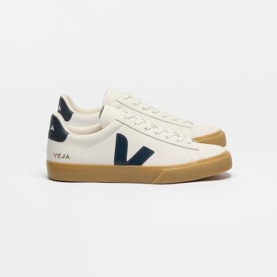 Veja CAMPO LEATHER WHITE NAVY