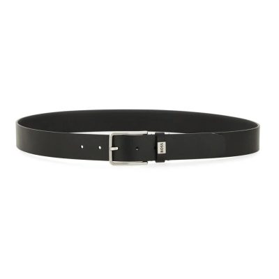 BOSS  Logo-keeper belt in Italian leather