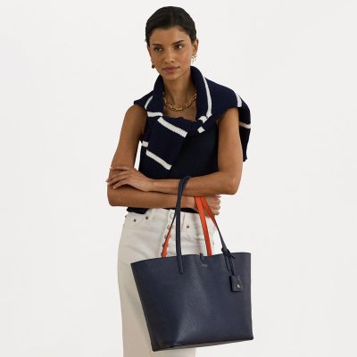 Ralph Lauren FAUX-LEATHER REVERSIBLE TOTE BAG