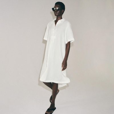 Zara ZW COLLECTION LINEN SHIRT DRESS