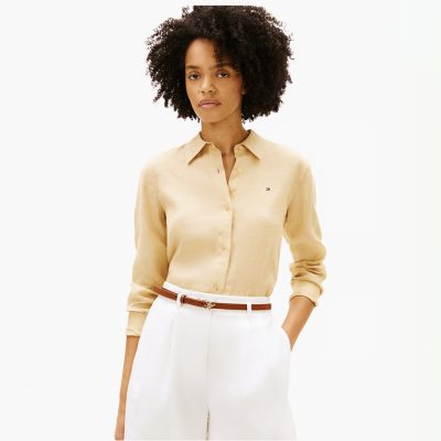 Tommy Jeans RELAXED FIT LINEN BLEND SHIRT