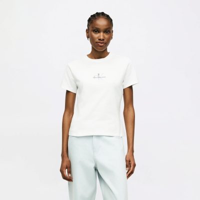 Calvin Klein Jeans GRADIENT MONOLOGO SLIM TEE - Basic T-shirt