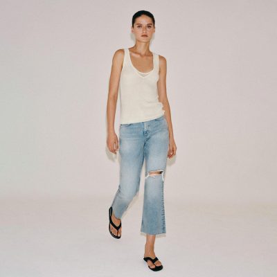 Zara COLLECTION RELAXED BOOTCUT MID-WAIST CROPPED JEANS