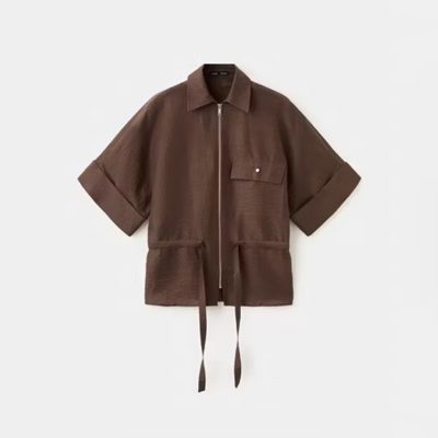 Mango Linen blouse with belt