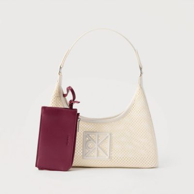 Calvin Klein Emblem Logo Mesh Shoulder Bag