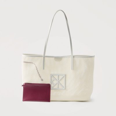 Calvin Klein Emblem Logo Mesh Tote Bag