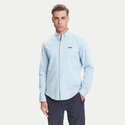 Boss Regular-fit shirt in dynamic cotton jersey
