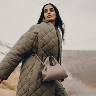 Polene New Mini Number Nine TEXTURED TAUPE Edition
