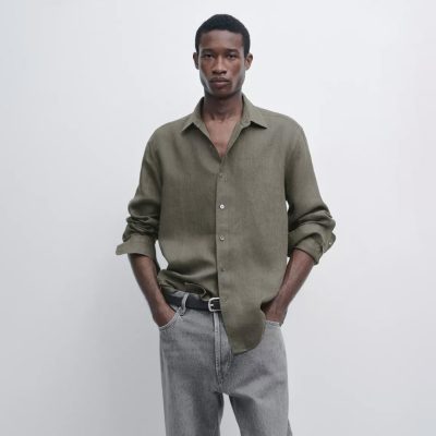 Massimo dutti linen REGULAR fit shirt