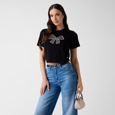 GUESS Rhinestones boxy t-shirt
