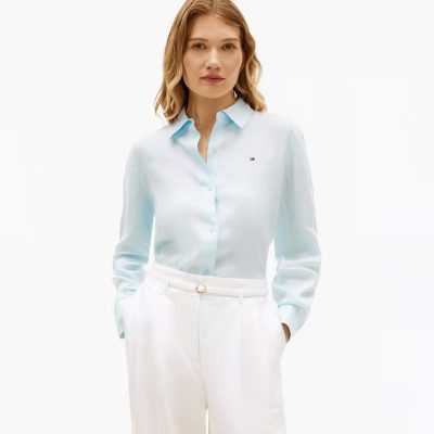 Tommy Jeans RELAXED FIT LINEN BLEND SHIRT