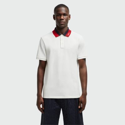 Moncler - Cotton Polo Shirt with Logo Patch