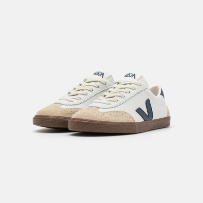 VEJA VOLLEY LEATHER WHITE Navy