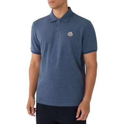 Moncler Chest-Logo Pique Polo Shirt