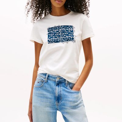 Tommy Hilfiger  REGULAR FLORAL FLAG TEE ANCIENT Tshirt