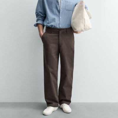 Zara STRAIGHT FIT CHINO PANTS