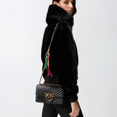 PINKO Love One Mini Chevron Quilted Nappa Bag