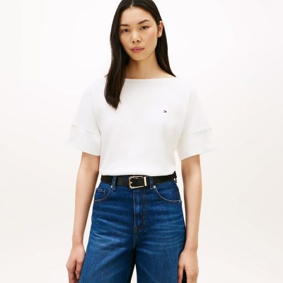 Tommy Hilfiger BOAT NECK GROWN-ON SLEEVE T-SHIRT