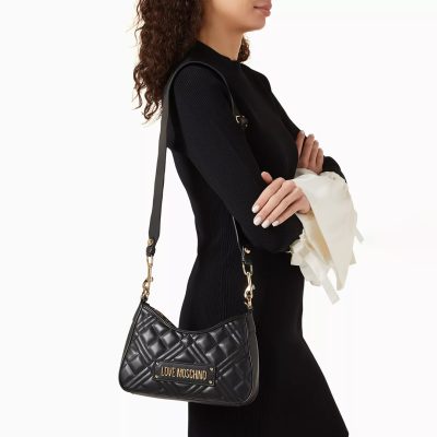 Love Moschino Quilted Shoulder Bag in Faux Leather
