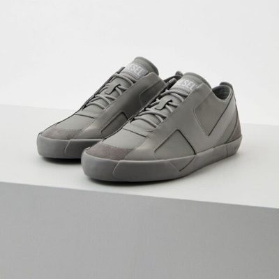 Diesel S-Slante-D-Leather and suede sneaker