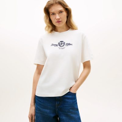 Tommy hilfiger Crest Logo Embroidery Relaxed T-Shirt
